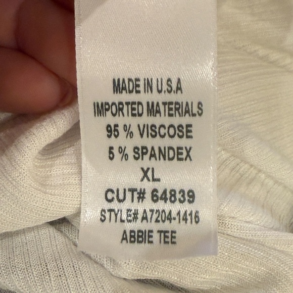 Agolde Abbie Slim Tee White 45314 - Picture 11 of 12